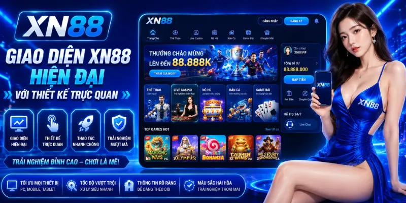 Giao diện XN88 hiện đại với thiết kế trực quan