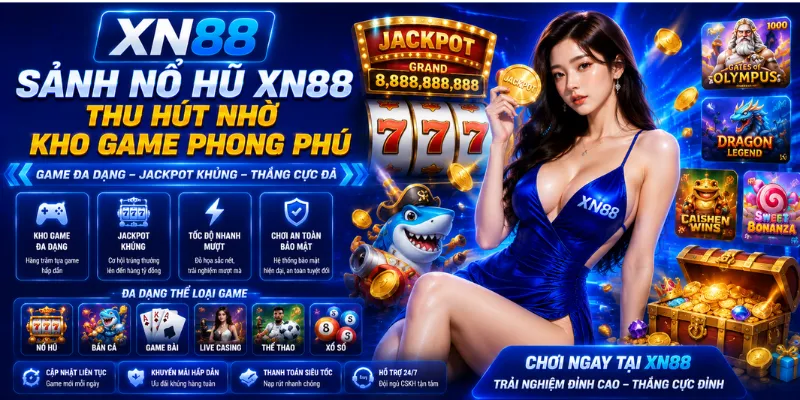 Sảnh nổ hũ xn88 thu hút nhờ kho game phong phú